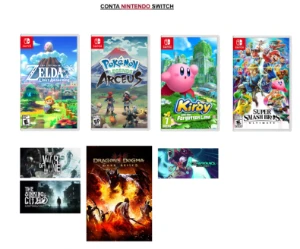 Conta Nintendo Switch vários jogos|Link's Awakening|Pokemon|