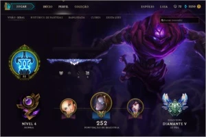 Conta League Of Legends - Diamante V  - 104 Champs - 38 Skin LOL