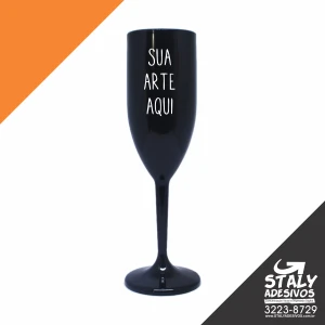 Taça Champanhe Preta - Artesanato e Personalizados
