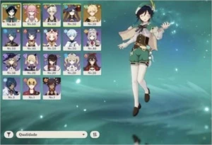 Ar41. Venti, Yae miko, Mona, cortadora de jade - Genshin Impact