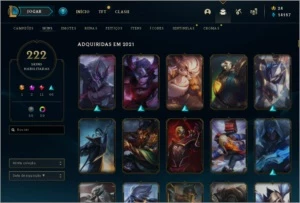 Conta LOL Diamante 3 com todos os campeões e 222 skins - League of Legends