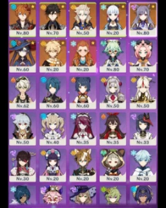 Ayaka + Childe + Zhongli + Albedo + Keqing c1 + Mona - Genshin Impact
