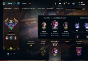 Conta Lol Rara Com Skins Vitoriosas E Prestigios - League of Legends