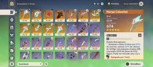 Ar 56 todos os arcontes + 6 char e 11 armas - Genshin Impact