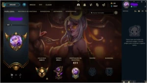 CONTA LEAGUE OF LEGENDS LVL 282 , 500+ SKIN OURO IV. LOL