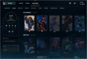 CONTA PLATINA,  115 CAMPEÕES, 37 SKINS # ENTREGA IMEDIATA - League of Legends LOL