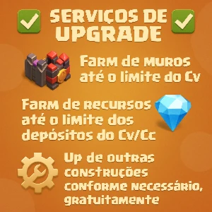 Clash of Clans - Upgrade de muros - Farm e ups em geral!