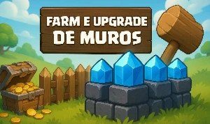 Clash of Clans - Upgrade de muros - Farm e ups em geral!