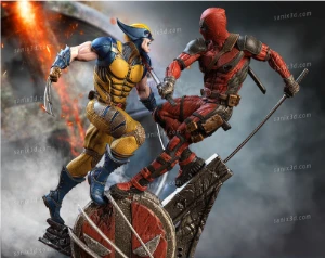 Deadpool vs. Wolverine 3d stl - Others