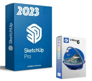 Sketchup Pro 2023 + Vray 6 Permanente Para Windows - Softwares e Licenças