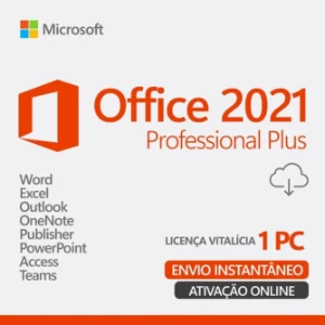 Office 2021 Pro Chave Licença Original Ativação Vitalícia - Softwares and Licenses