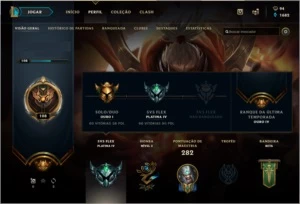 Conta Plat 4 com 89 champs - League of Legends LOL
