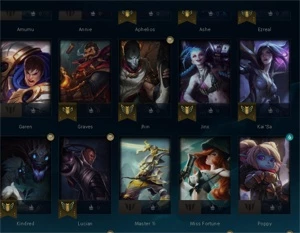 Conta lol d1  66% de winrate - League of Legends