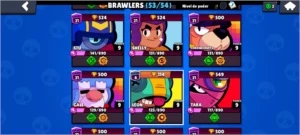 Brawl Stars Nível 127 - 42 brawlers desbloqueados