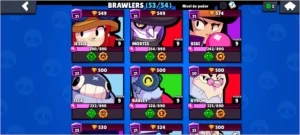 Brawl Stars Nível 127 - 42 brawlers desbloqueados