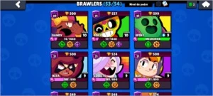 Brawl Stars Nível 127 - 42 brawlers desbloqueados