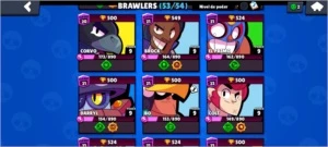 Brawl Stars Nível 127 - 42 brawlers desbloqueados