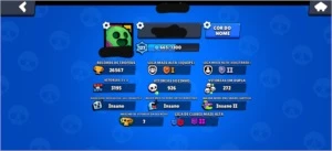 Brawl Stars Nível 127 - 42 brawlers desbloqueados