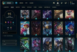 Conta prata 4 com 66 Champs e 95 Skins + 1 Prestigio da morg - League of Legends LOL