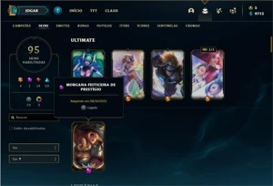 Conta prata 4 com 66 Champs e 95 Skins + 1 Prestigio da morg - League of Legends LOL