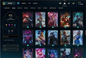 Conta prata 4 com 66 Champs e 95 Skins + 1 Prestigio da morg - League of Legends LOL