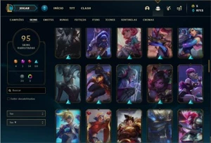 Conta prata 4 com 66 Champs e 95 Skins + 1 Prestigio da morg - League of Legends LOL