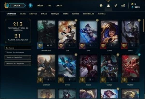 Conta prata 4 com 66 Champs e 95 Skins + 1 Prestigio da morg - League of Legends LOL