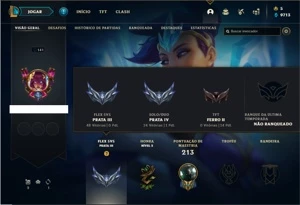 Conta prata 4 com 66 Champs e 95 Skins + 1 Prestigio da morg - League of Legends LOL