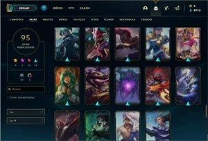 Conta prata 4 com 66 Champs e 95 Skins + 1 Prestigio da morg - League of Legends LOL