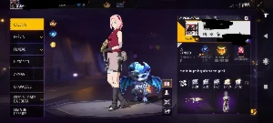 Conta de free fire prime 3 com eskin de naruto