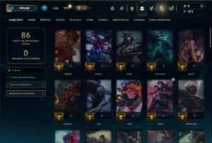 Ouro 4 com 65 Champs e 2 Skins - League of Legends LOL