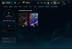 Ouro 4 com 65 Champs e 2 Skins - League of Legends LOL