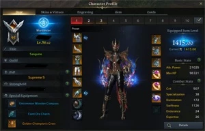 Conta Lost Ark - Wardancer 1415 GS (Kazeros)