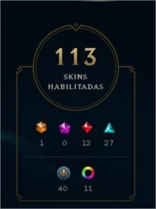Conta no lol plat 2 - 113 skins - League of Legends