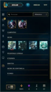ACC COM SKINS RARAS - League of Legends LOL