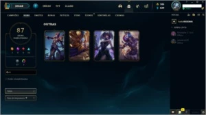 ACC COM SKINS RARAS - League of Legends LOL