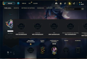 Conta unranked com 65 Champs e 26 Skins - League of Legends LOL