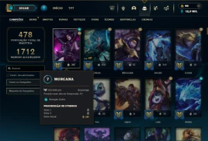 Esmeralda 3 com TODOS os champs e 421 Skins + 221 Cromas - League of Legends LOL