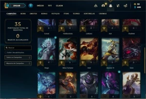 Conta prata 4 com 31 Champs e 5 Skins - League of Legends LOL