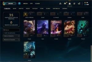 Conta prata 4 com 31 Champs e 5 Skins - League of Legends LOL