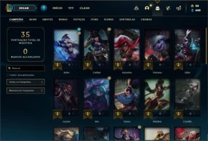 Conta prata 4 com 31 Champs e 5 Skins - League of Legends LOL
