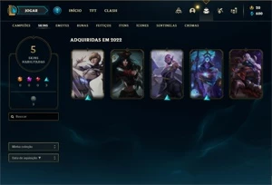 Conta prata 4 com 31 Champs e 5 Skins - League of Legends LOL