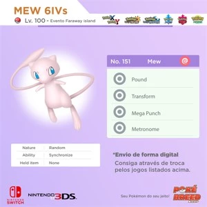 Mew 6IVs Faraway Island - Pokémon