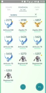 Conta Pokémon Go Lv 30 Time Amarelo Articuno 100%