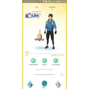 Conta Pokémon Go Lv 30 Time Amarelo Articuno 100%