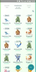 Conta Pokémon Go Lv 30 Time Amarelo Articuno 100%