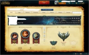 Conta de LOL Nível 30+30Skins+77Champs - League of Legends