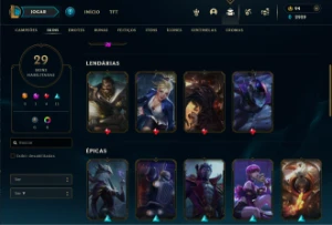 Conta Lol Ex Platina Mmr Bom 45 Champ 29 Skins - League of Legends