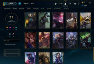 Conta Lol Ex Platina Mmr Bom 45 Champ 29 Skins - League of Legends