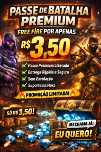 🚀 Promoção Relâmpago: Passe Ff Premium R$3,50 🚀 - Free Fire